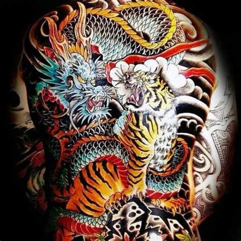 dragon and tiger tattoos|tiger dragon tattoos for men.